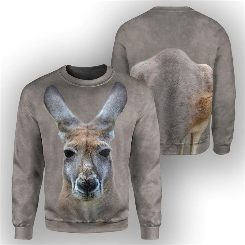 3D Printing Rabbit - Kelinci Kangaroo Koala 3D Sweatshirt gambar