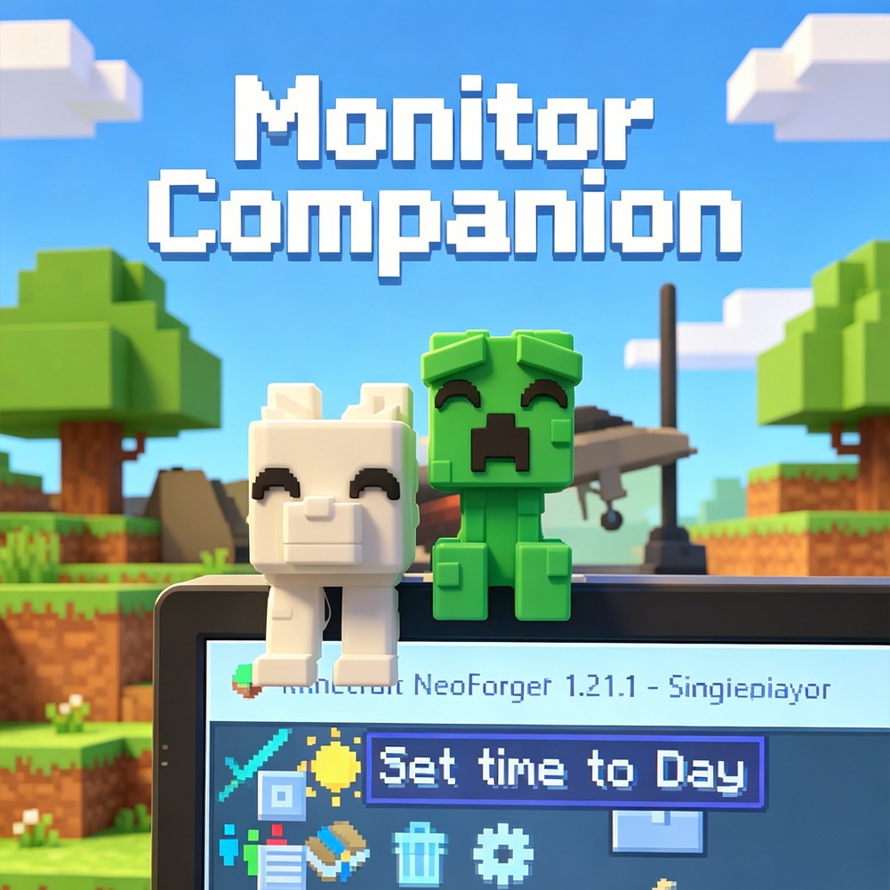 3D Printing Laptop - Hiasan Monitor Komputer Anjing Creeper Lucu,