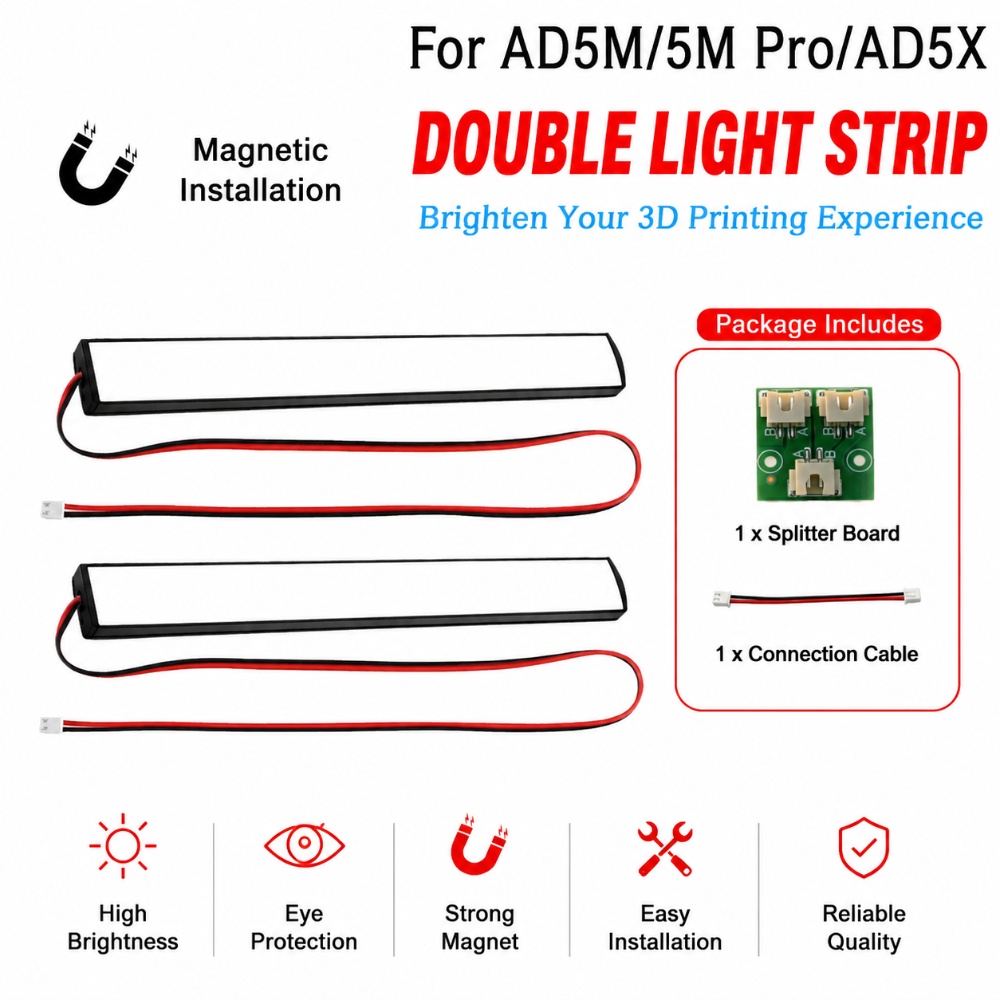 3D Printing Laptop - Lampu LED 24V Double strip Untuk