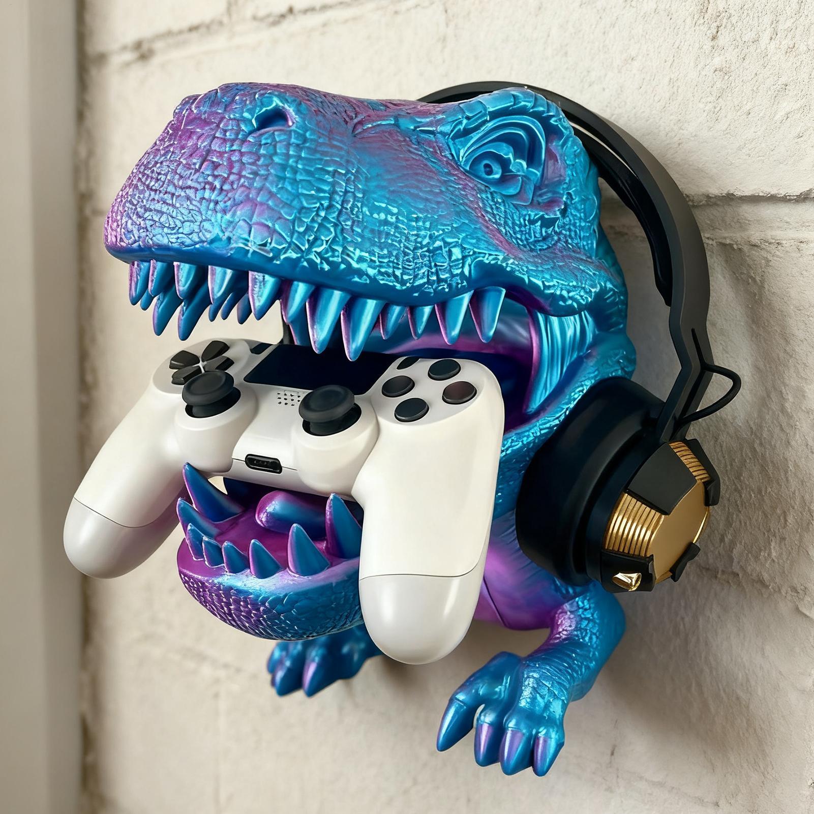 3D Printing Room - Penyangga Headphone dan Kontroler Game Dinosaurus