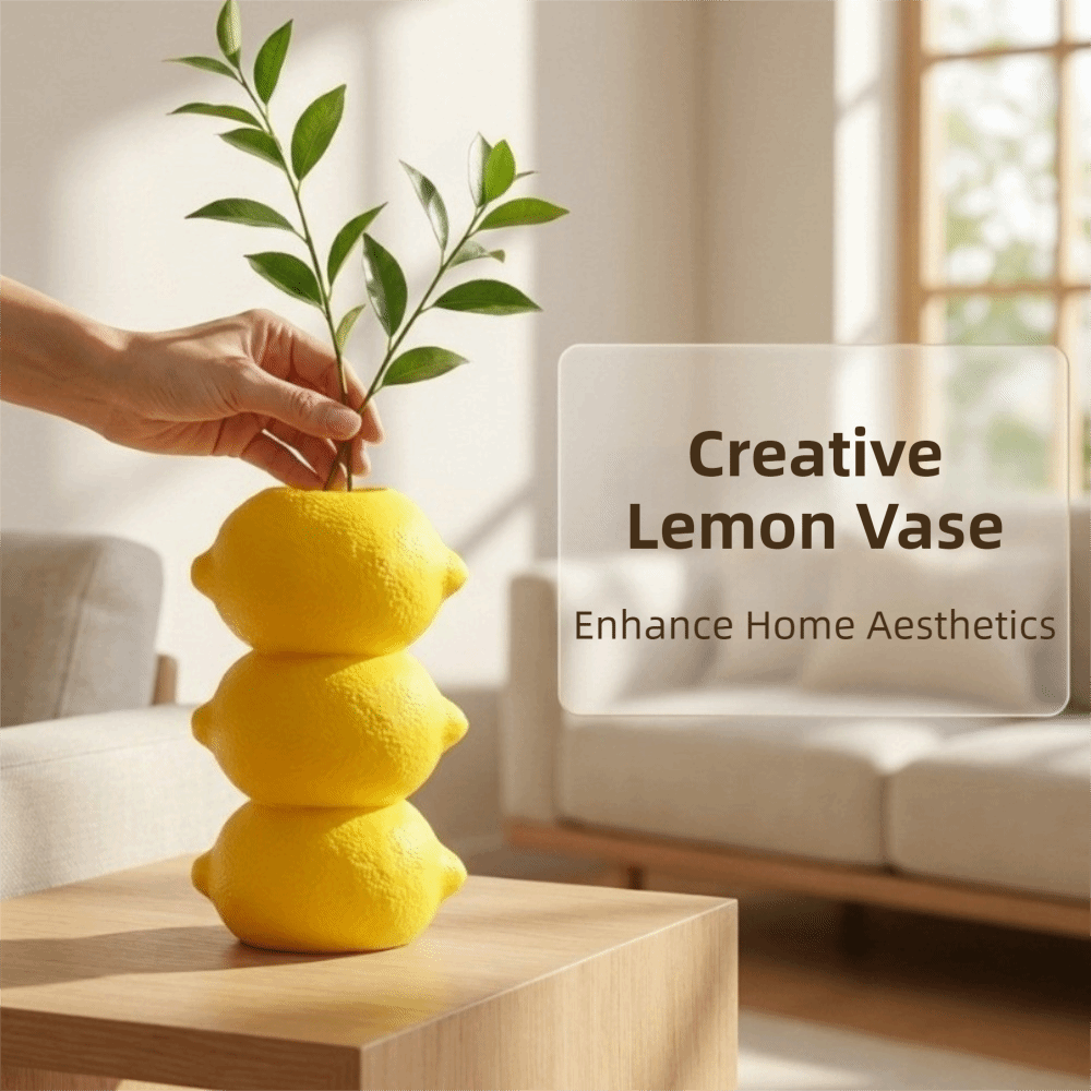 3D Printing Vase - Vas Lemon Cetak 3D Gaya Nordik,