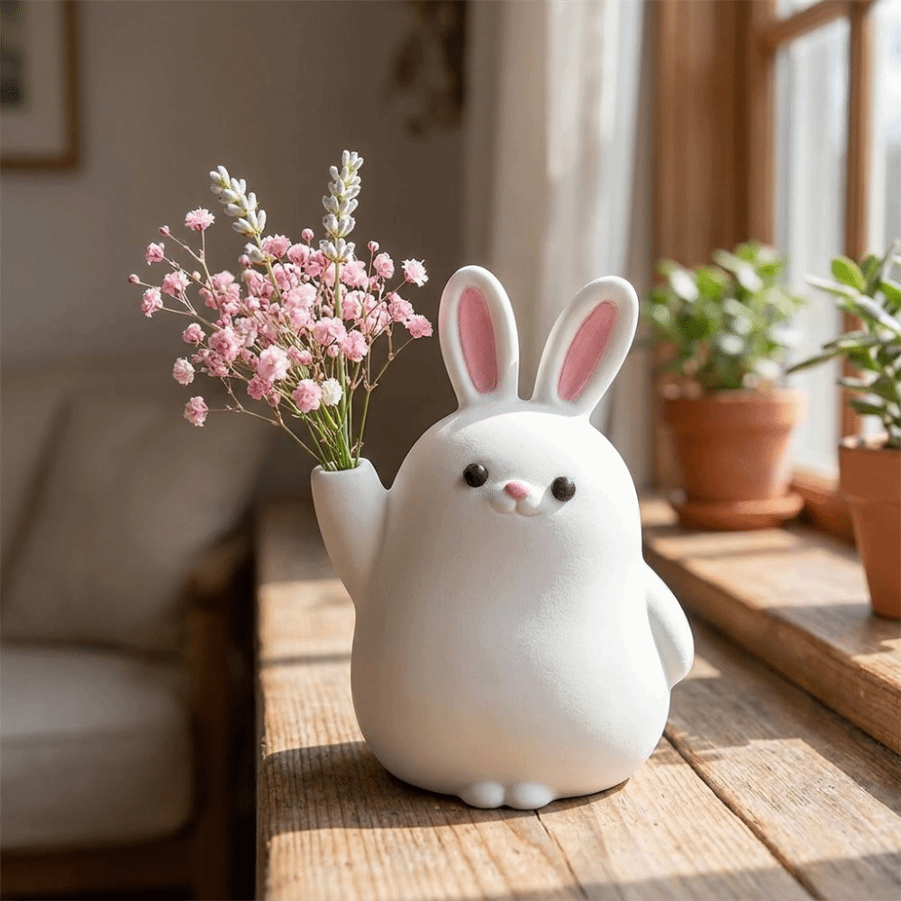 3D Printing Rabbit - Vas Bunga Kelinci Plastik Cetak 3D