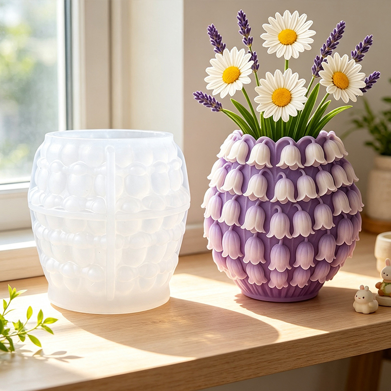 3D Printing Vase - Cetakan Silikon Vas Bunga Lily of