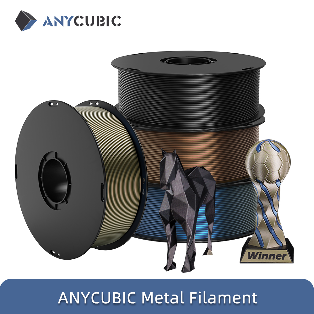 Pla Filament 1.75Mm - ANYCUBIC 4kg/1kg Filamen Logam Tekstur Metalik