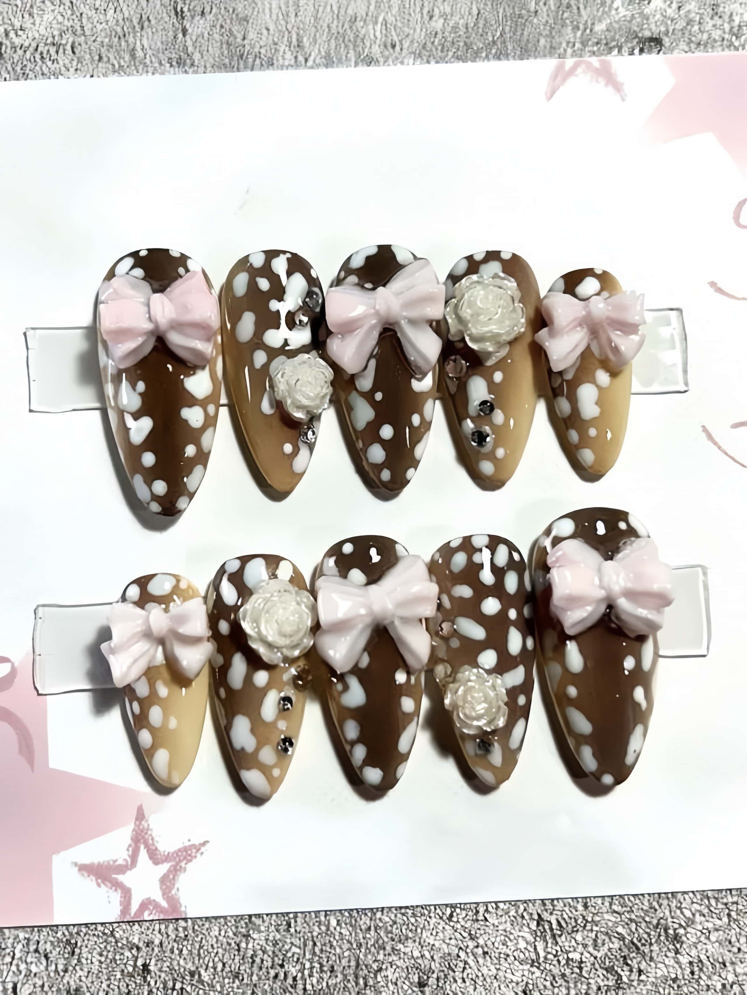 3D Printing File - 10 buah kuku palsu berbentuk almond