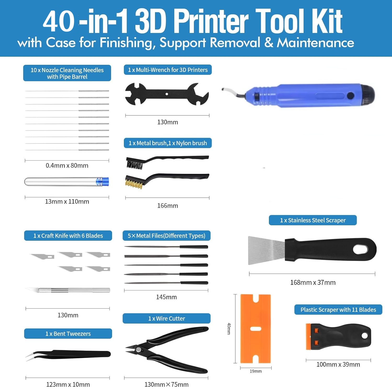 40 Buah Alat Printer 3D, Pengi - 3D Printing File ulasan dan harga