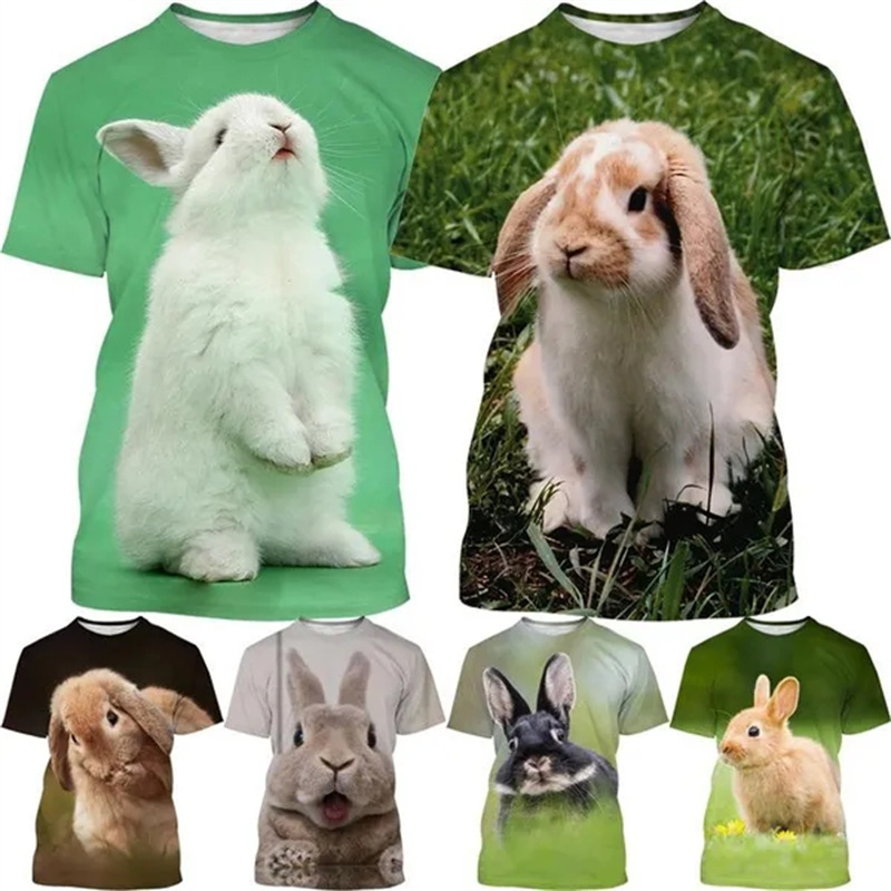 Kaus gambar kartun hewan lucu  - 3D Printing Rabbit ulasan dan harga