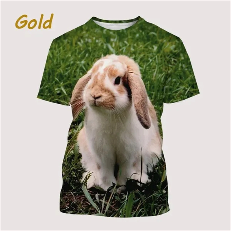 Kaus gambar kartun hewan lucu  - 3D Printing Rabbit ulasan dan harga