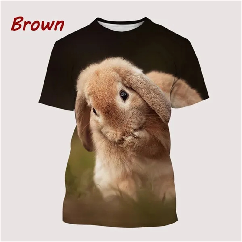 Kaus gambar kartun hewan lucu  - 3D Printing Rabbit ulasan dan harga