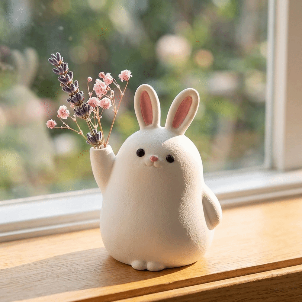 Vas Bunga Kelinci Plastik Ceta - 3D Printing Rabbit ulasan dan harga