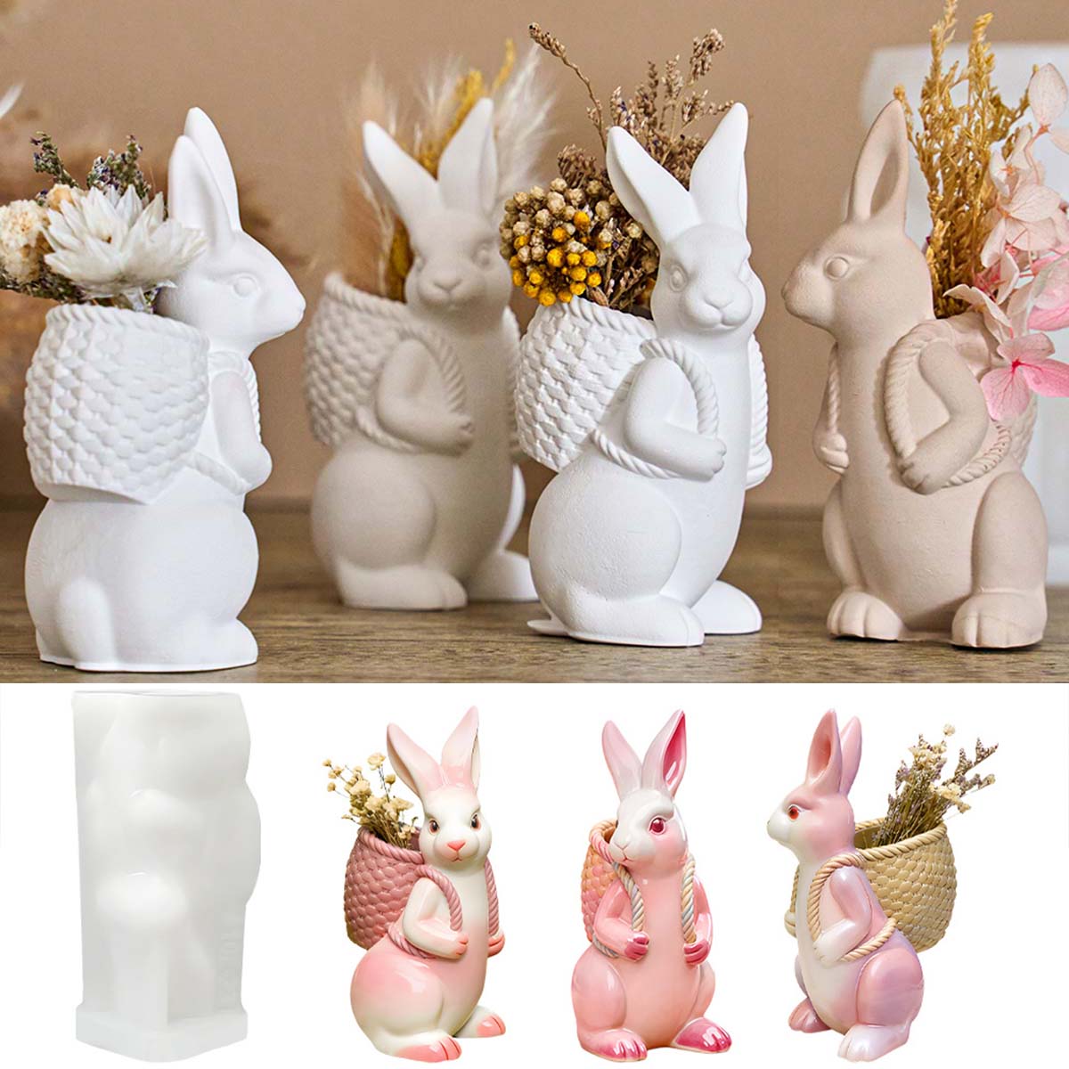 Cetakan Silikon Kelinci Paskah - 3D Printing Vase ulasan dan harga
