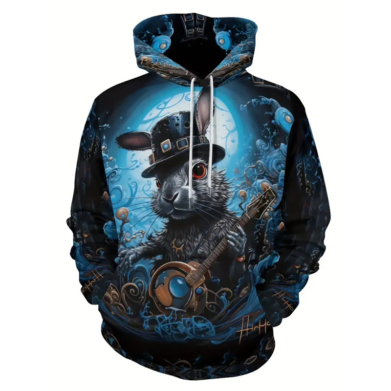Hoodie gambar kucing Santa Cla - 3D Printing Rabbit ulasan dan harga