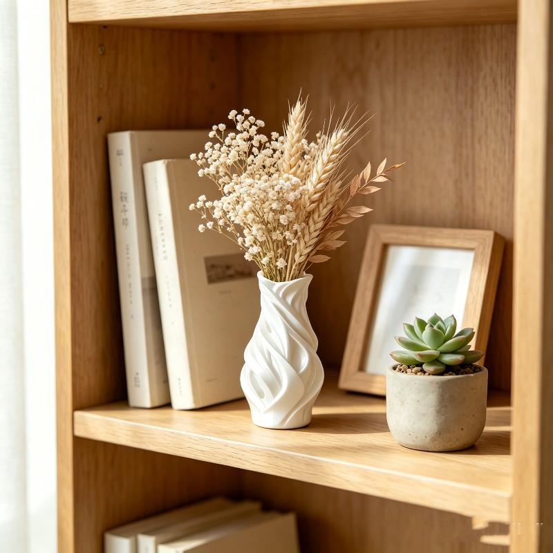 Vas Bunga 3D Print Motif Gelom - 3D Printing Vase ulasan dan harga