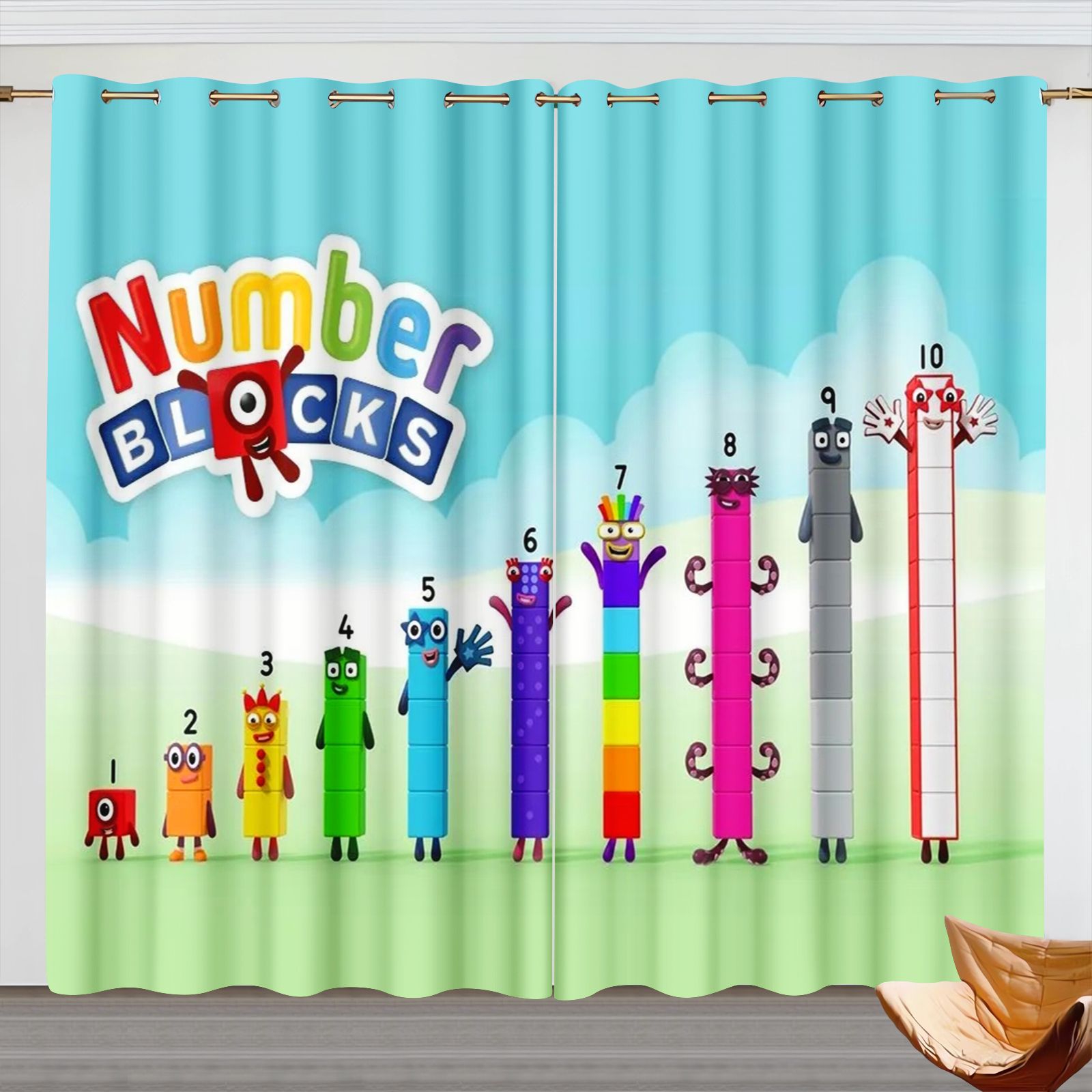 Tirai Kartun Numberblocks, Tir - 3D Printing Room ulasan dan harga