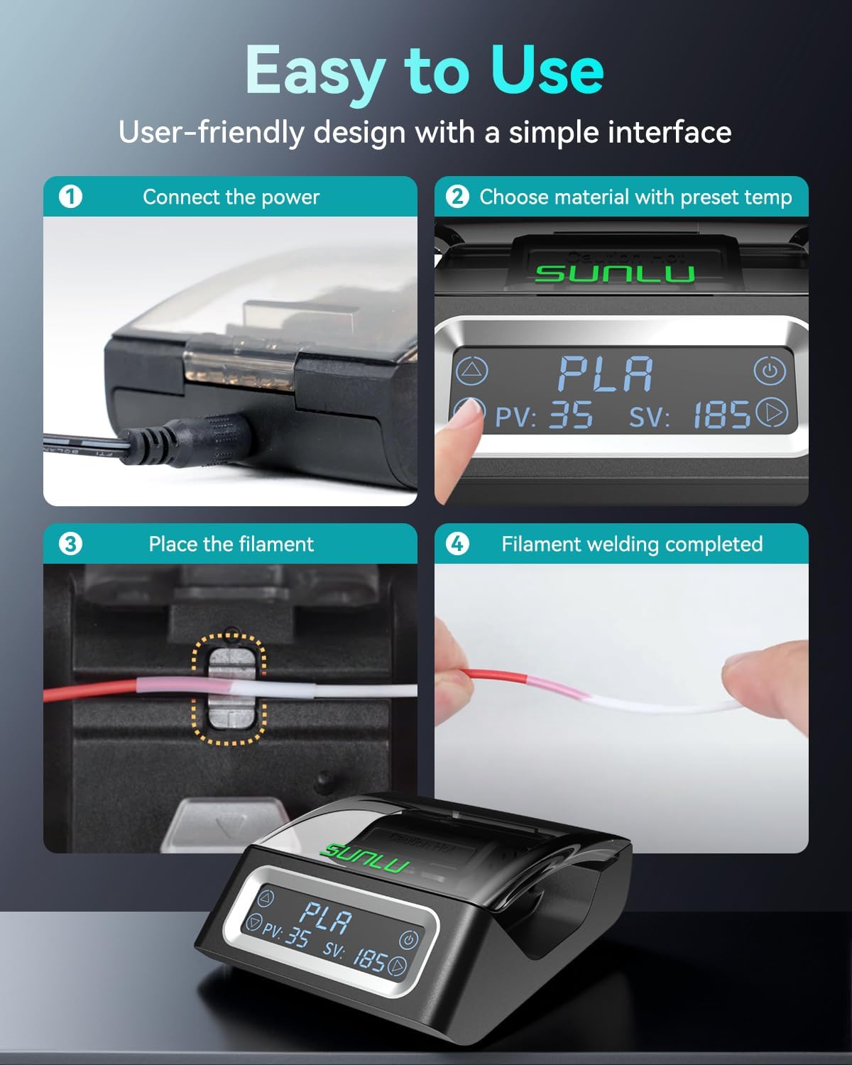 SUNLU FC01 Konektor Filamen Pe - Pla Filament 1.75Mm ulasan dan harga