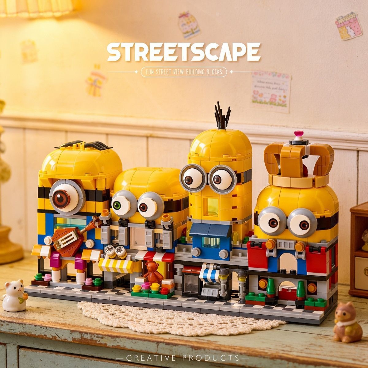 4-in-1 Seri Stiker 3D Kartun M - 3D Printing Lego ulasan dan harga