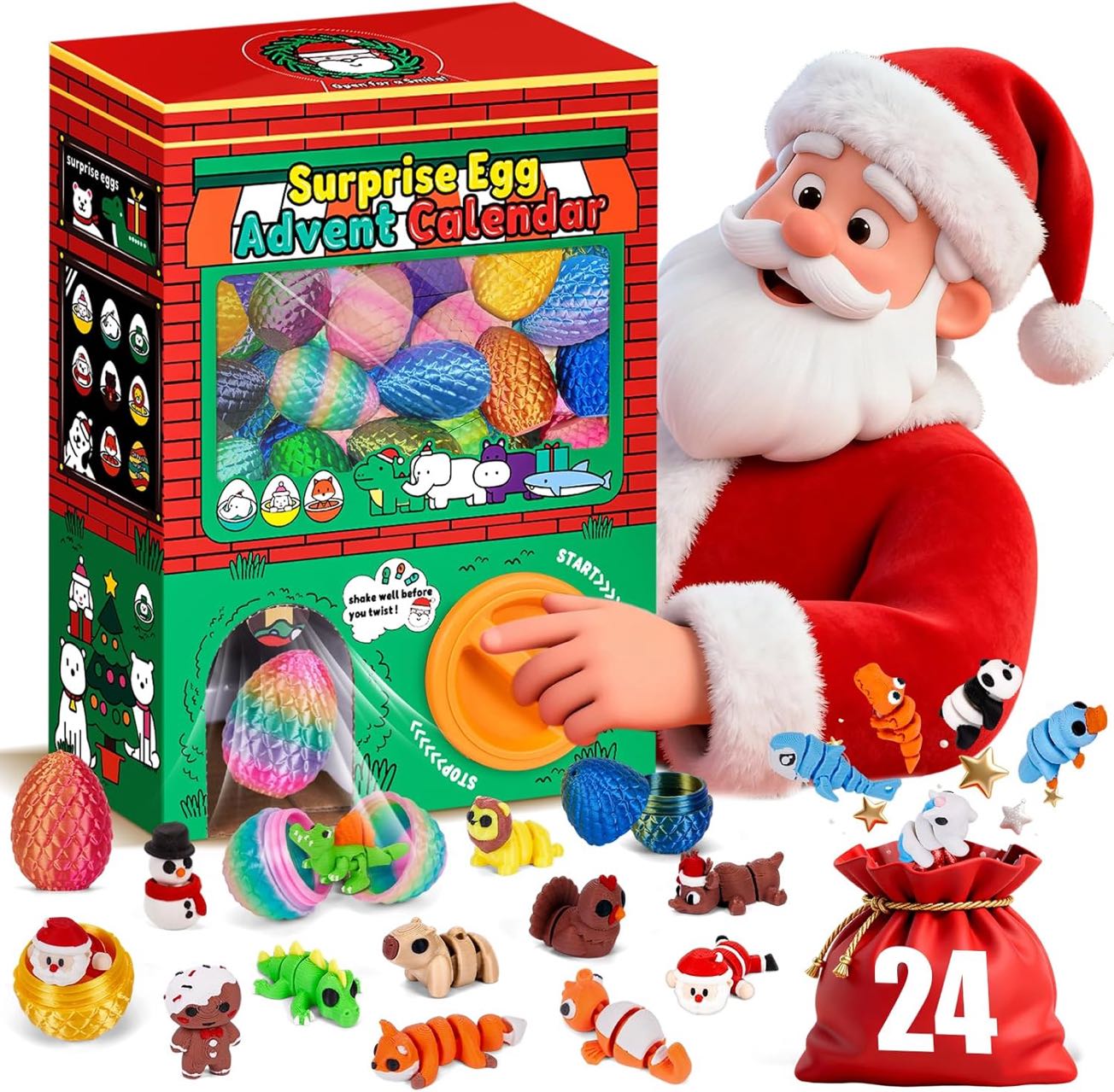 24pcs Telur Kejutan Cetak 3D B - 3D Printing Model Free ulasan dan harga
