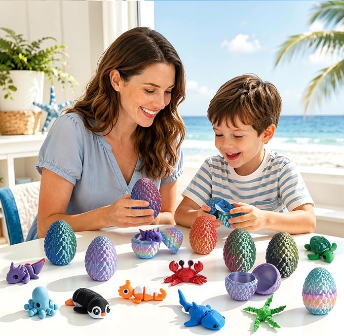 24pcs Telur Kejutan Cetak 3D B - 3D Printing Model Free ulasan dan harga