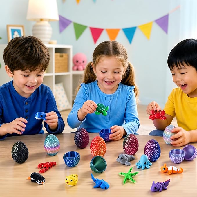 24pcs Telur Kejutan Cetak 3D B - 3D Printing Model Free ulasan dan harga